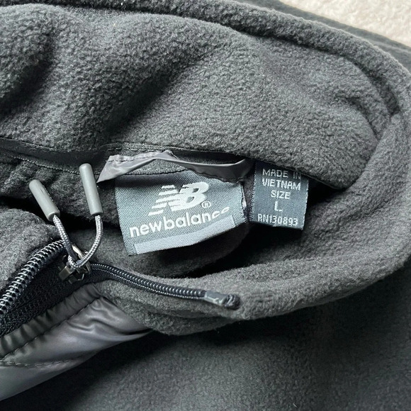 New Balance Graphic Logo Mock Neck Zip Up Fleece-Gray-Women's L-Casual-Winter- - Picture 2 of 3